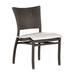 Summer Classics Skye Stacking Patio Dining Side Chair w/ Cushions in Black | 34.5 H x 20.5 W x 23.25 D in | Wayfair 35812+C4656258N