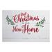 The Holiday Aisle® Cestar Name Printed 27" L x 0.13" W Non-Slip Outdoor Door Mat Natural Fiber/Rubber in White | 27 H x 0.13 W x 18 D in | Wayfair