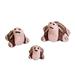 Nanuet Bay Isle Home™ Handmade Tortoise Family Ceramic Figurine Set Of 3 Porcelain/Ceramic in Brown/Gray | 0.6 H x 0.6 W x 0.9 D in | Wayfair