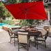 Latitude Run® Richaraj 10' 0" x 6' 6" Rectangular Market Sunbrella Umbrella Metal | 97.2 H x 120 W x 78 D in | Wayfair