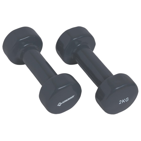 Schildkröt Fitness - Vinyl Hantel Set Gr 2 x 3 kg grau