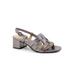 Women's Luna Sandal by Trotters in Pewter Metallic (Size 8 1/2 M)