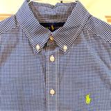 Polo By Ralph Lauren Shirts & Tops | Boys Polo Ralph Lauren Blue And White Checkered Gingham Cotton Poplin Shirt | Color: Blue/White | Size: 14b