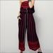 Free People Pants & Jumpsuits | Free People Simone Flounce Boho Strapless Jumpsuit | Color: Black/Red | Size: S