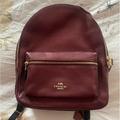 Coach Bags | Coach Medium Charlie Backpack In Metallic Wine | Color: Purple/Red | Size: Medium