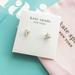 Kate Spade Jewelry | Kate Spade Brilliant Statements Tri-Prong Gold Stud Earrings Nwt | Color: Gold | Size: Os