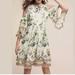 Anthropologie Dresses | Anthropologie Varun Bahl Green Embroidered Dress | Color: Green/White | Size: 8