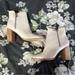 Nine West Shoes | Nine West White Leather Booties Size 9 | Color: Tan/White | Size: 8.5