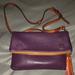 Dooney & Bourke Bags | Dooney & Bourke Pebble Grain Foldover Zip Crossbody | Color: Purple | Size: Os