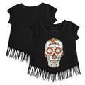 Girls Youth Tiny Turnip Black San Francisco Giants Sugar Skull Fringe T-Shirt