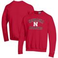 Men's Champion Scarlet Nebraska Huskers Athletics Logo Pullover Sweatshirt