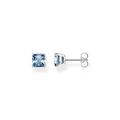 Thomas Sabo Ohrstecker mit Aqua-Stein aus 925er Sterling-Silber, Höhe: 6mm, H2174-009-1