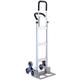 COSTWAY 2 in 1 Aluminum Hand Truck, 250kg Capacity Stair Climber Dolly Utility Cart with 6 Wheels and 2 Loop Handles, Heavy Duty Multi-Purpose Sack Barrows for Moving Shopping