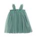 ZHAGHMIN Toddler Girl Flared Dress Summer Girls Suspender Mesh Dress Pure Color Children Summer Tulle Party Princess Dress Fluffy Casual Dresses Flower Lace Girls Size 5 Girl Skirt Preemie Dress Gir