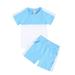 ZHAGHMIN Little Kid Shorts Set Toddler Kids Baby Unisex Summer Tshirt Shorts Soft Patchwork Cotton 2Pc Sleepwear Outfits Clothes Cute Pants for Teens Girls Fall Outfits for Baby Girls Teen Girl Crop