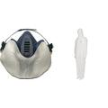 3M 400 Atemschutzmaske, Schutzvlies (10-er Pack) & Sicherheitsoverall mit Kappe, aus Polypropylen, Weiß, Größe M