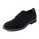 Mens Suede Shoes Brogues Dress Shoes Classic Casual Oxfords Formal Lace-ups Derbys Shoes Black UK 10