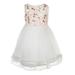 Dorissa Girls Sequin & Heart Party Dress - white 4t (Toddler)