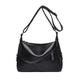 NICOLE&DORIS Classic Crossbody Bag Womens Soft Vintage Shoulder Bag Ladies Handbag PU Leather Messenger Bag Simple Tote Purse Underarm Bag Black