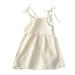 ZHAGHMIN Toddler Spring Dress Toddler Kids Girls Soild Cotton Linen Pockets Sleeveless Beach Straps Dress Princess Clothes School Clothes for Girls Size 7-8 Lace Tulle Flower Girl Dress Girls Flower