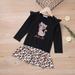 SDJMa Toddler Kids Baby Girls Cute Cat Leopard Print Patchwork Dress Outfits Clothes