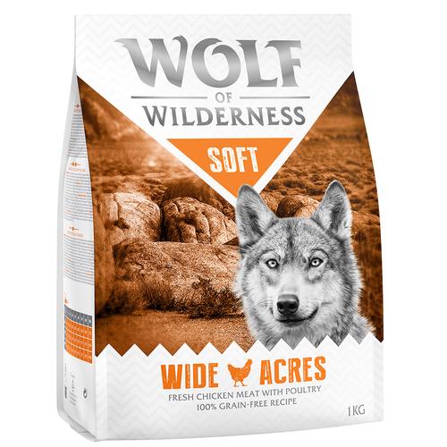 2 x 1 kg Wolf of Wilderness Trockenfutter zum Sonderpreis! - SOFT Wide Acres - Huhn (halbfeucht)