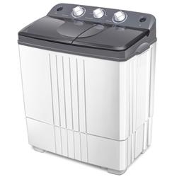 Costway 20 lbs Portable Semi-Automatic Twin-tub Washing Machine