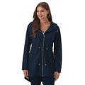 Masseys Flounced Anorak (Size 5X) Navy, Polyester,Spandex