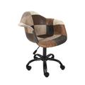 Paris Prix - Fauteuil De Bureau patchwork 74cm Marron & Noir