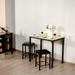 Small Space Kitchen Bar Furniture 3 Pieces Dining Table Set