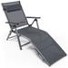 Outdoor Aluminum Chaise Lounge Chair with Quick-Drying Fabric - 53.5"-71" x 26.5" x 27.5"-37.5"