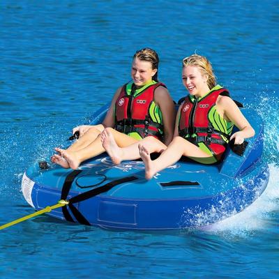 2 Person Water Sport Inflatable Towable Tubes for Boating - 64" x 62.5" x 26.5" (L x W x H)