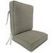 Sunbrella 22" x 45" Taupe Solid Outdoor Deep Seat Chair Cushion Set with Ties - 45'' L x 22'' W x 4'' H