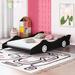 Modern Race Car-Shaped Platform Bed with Wheels
