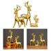 Premium Nordic Style Elk Resin Sitting Standing Deer Statues Reindeer Figurines Ornaments for Living Cabinet Cabinet Desktop 3 Pieces