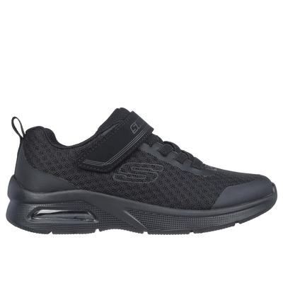 Skechers Boy's Microspec Max - Gorvix Sneaker | Size 12.0 Wide | Black | Textile/Synthetic