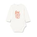 Pinokio Bodysuit Buttoned Long Sleeve ORANGE FLIP, 100% Cotton Ecru, Boys 56-74 (56)