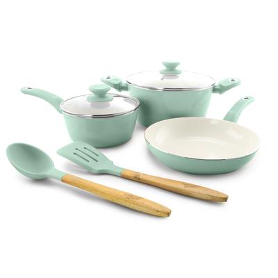 7 Piece Cookware Set in Aqua