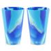 Silipint: Silicone Pint Glasses: 2 Pack Arctic Sky - 16oz Unbreakable Cups, Flexible, Hot/Cold, Reusable, Easy Grip