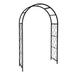 Deer Park Ironworks 51" W x 18" D Steel Arbor 84.0 H x 51.0 W x 18.0 D in gray/blackMetal/Steel in Classic Black | 84" H X 51" W X 18" D | Wayfair