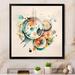 Design Art Multi-Color Watercolor Geometric Art III - Picture Frame Print on Canvas in Green/Orange | 24 H x 24 W x 1 D in | Wayfair