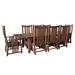Crafters and Weavers Extendable Oak Solid Oak Dining Set Wood/Upholstered in Brown | 30 H in | Wayfair CWJF600W/527W/528W