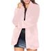 SMihono Clearance Womens Faux Furs Jacket Mid Length Loose Fluff Soft Rabbit Furs Solid Color Coat Long Sleeve Lapel Female Loose Casual Outerwear XL