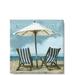 Darren Gygi Home Collection Beach Chairs Giclee Wall Art by Darren Gygi - Wrapped Canvas Print Canvas in White | 36"H x 36"W x 1"D | Wayfair