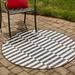 Gray 128 x 0.13 in Area Rug - Wade Logan® Finkelstein Striped Charcoal/Ivory Indoor/Outdoor Area Rug Polypropylene | 128 W x 0.13 D in | Wayfair