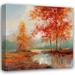 T.C. Chiu 26x26 Gallery Wrapped Canvas Wall Art Titled - Autumns Grace II