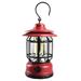 Xinwanna Camping Light Rechargeable Hook Design Multifunctional Waterproof Retro Style Long Battery Life USB Charging High Brightness Portable Lantern Lamp for Outdoor (Red)