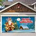 7x5ft Christmas Background Cloth Outdoor Garage Door Tapestry Cloth Festive Party Decoration with Hanging Cloth