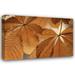 Vitaly Geyman 32x23 Gallery Wrapped Canvas Wall Art Titled - Chestnut Leaves Duet I Brown