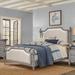 One Allium Way® Grey Summit Wood & Queen Bed Wood & /Upholstered/Polyester in Brown/Gray | 59 H x 65 W x 85 D in | Wayfair